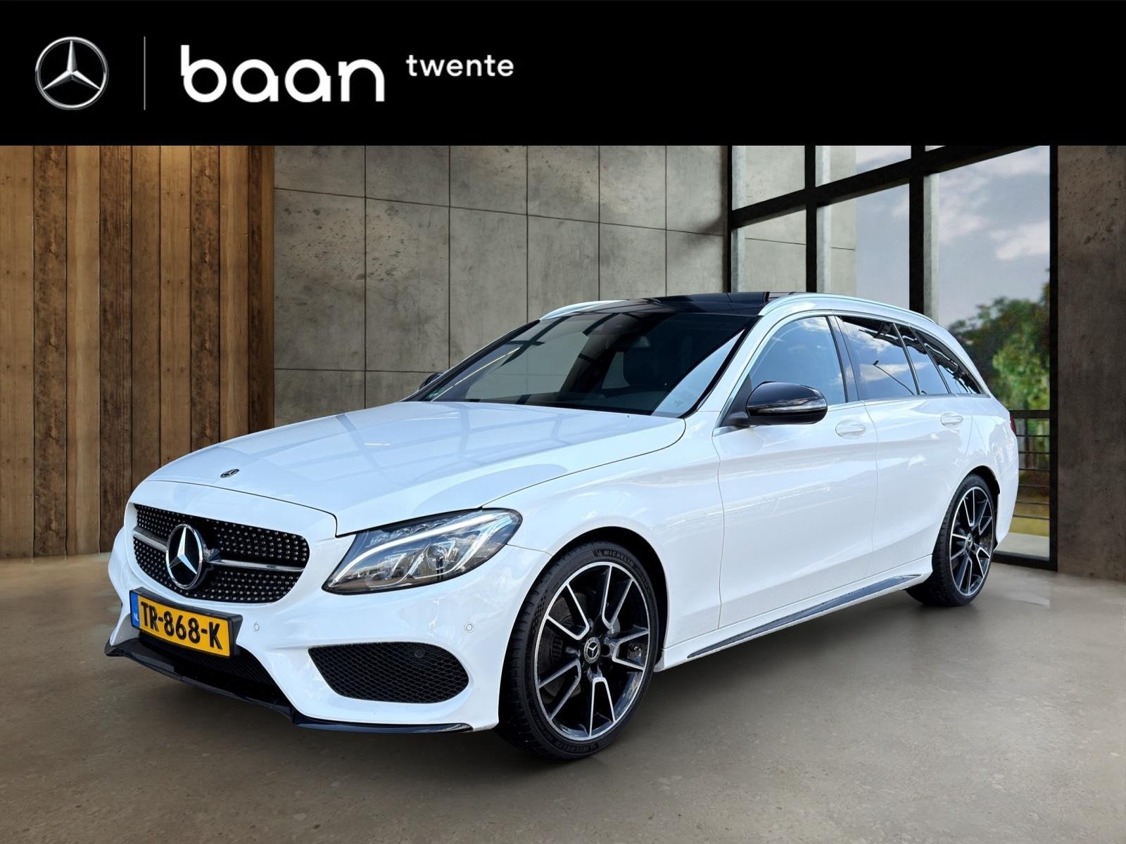 Mercedes-Benz C-Klasse C 180 Estate Ambition AMG Line | Memo, Auto's, Automaat, Achterwielaandrijving, Leder en Stof, Wit