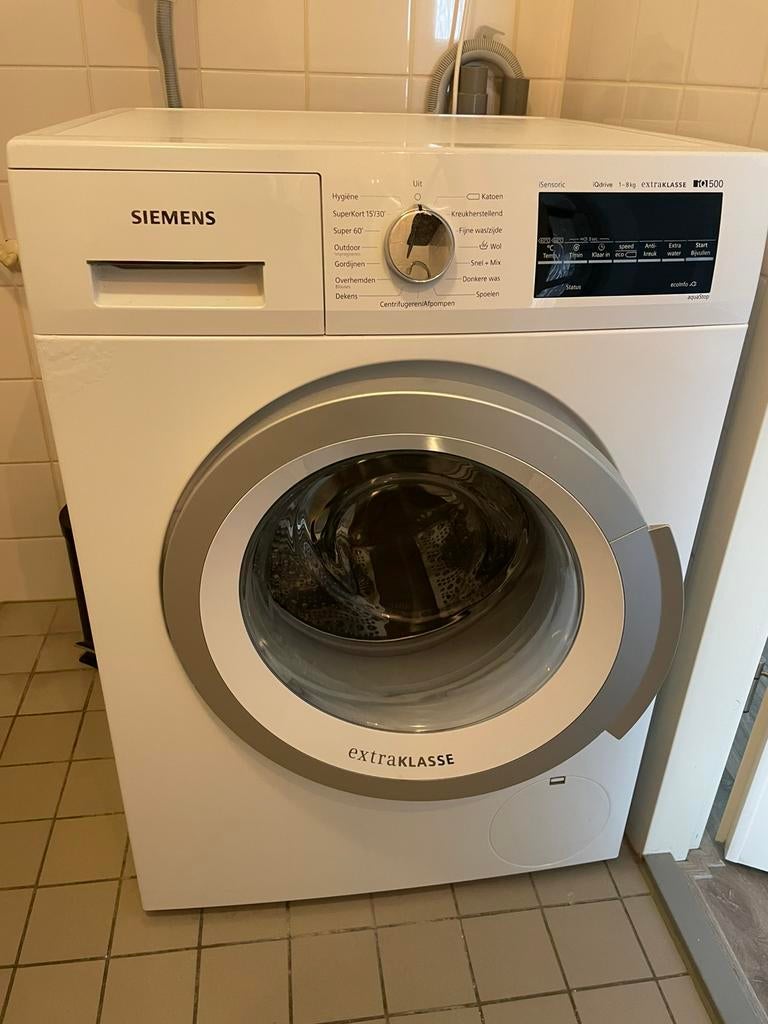 Siemens wasmachine, Witgoed en Apparatuur, Wasmachines, Zo goed als nieuw, Voorlader, 8 tot 10 kg, 85 tot 90 cm, 1200 tot 1600 toeren