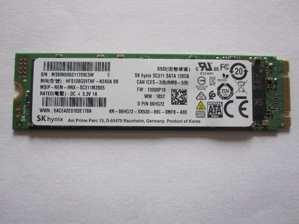 SK Hynix 128gb Sata SSD-m.2 Supersnel met Windows-11 +Office, Zo goed als nieuw, Laptop, SK hynix, Intern