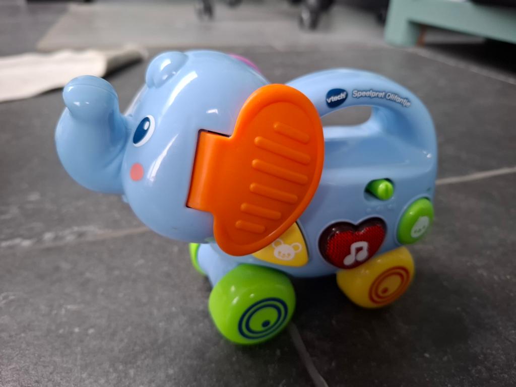 VTech Speelpret Olifantje - Interactief babyspeelgoed, Ophalen, Zo goed als nieuw, Overige typen, Met licht