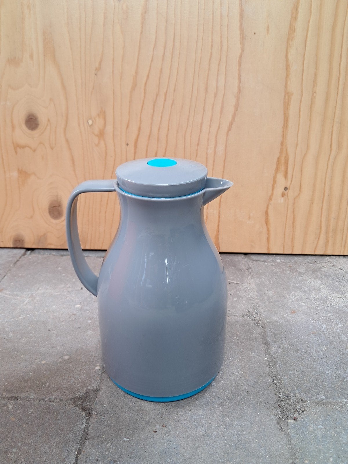 Thermoskan 1 liter grijs blauw, Ophalen of Verzenden, Zo goed als nieuw