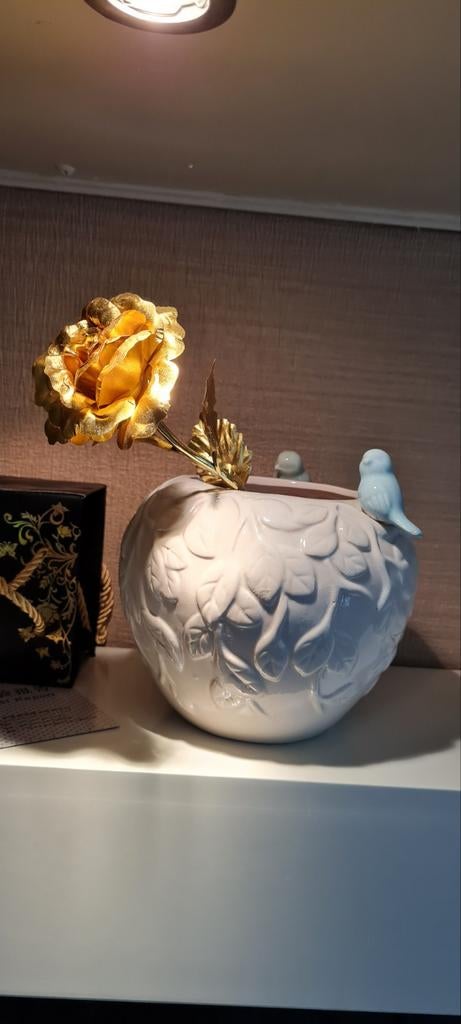 Vergulde gouden roos, Ophalen of Verzenden