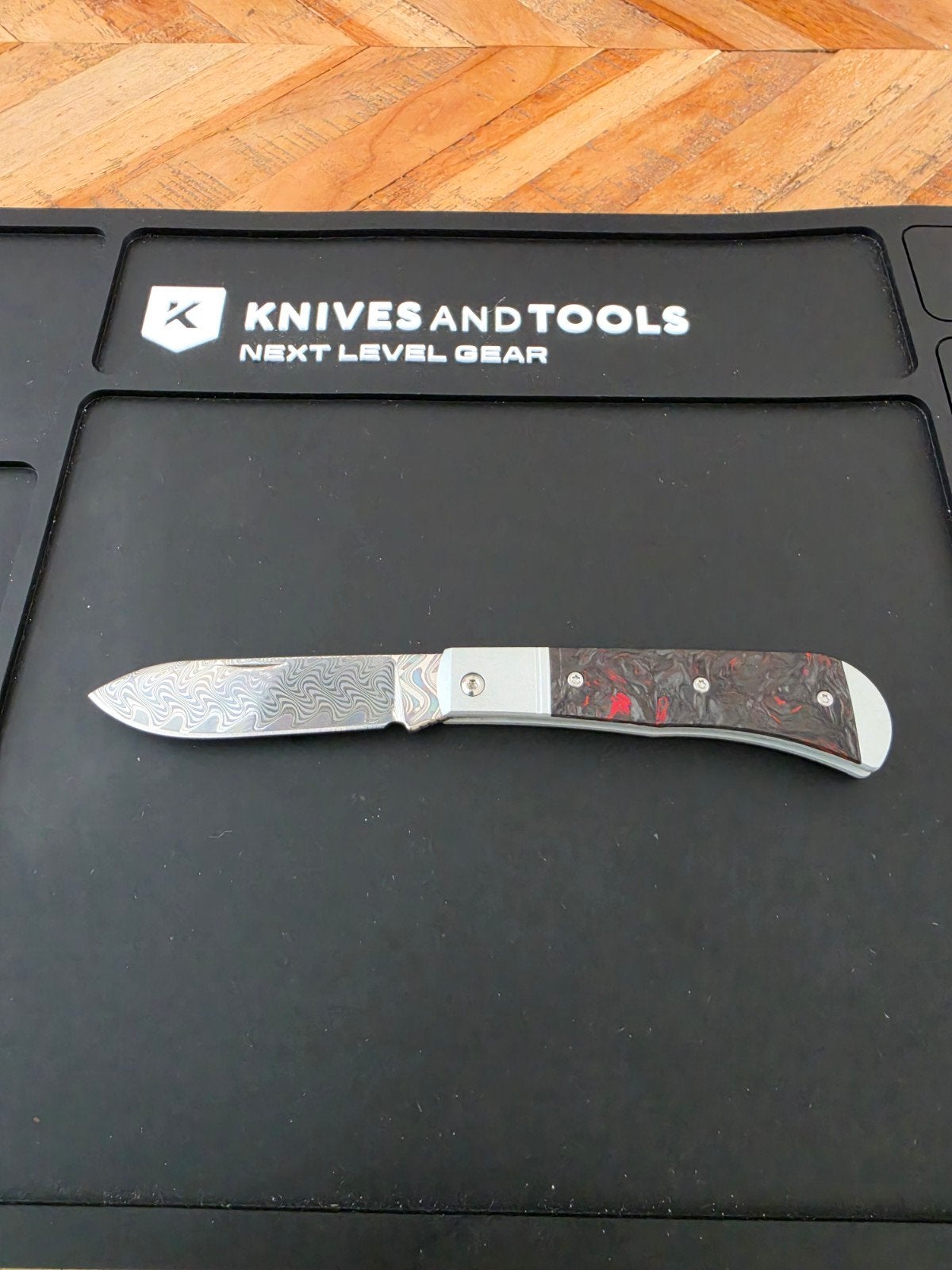 kizer trestle d rainbow damascus fat carbon, Ophalen of Verzenden, Nieuw