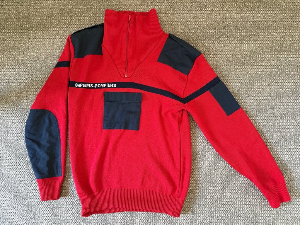 Trui Franse brandweer (Sapeurs Pompiers/Sécurité Incendie), Ophalen of Verzenden, Overige soorten, Overige gebieden, Kleding of Schoenen