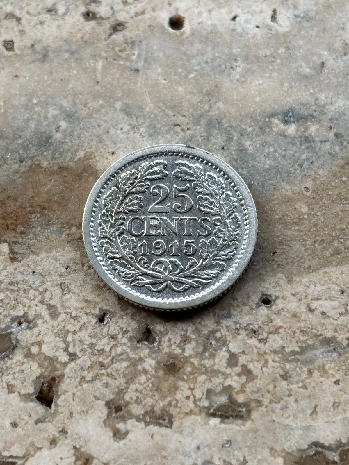 25 cent 1915 Wilhelmina , hele mooie kwaliteit, Postzegels en Munten, Munten | Nederland, Zilver, 25 cent, Ophalen of Verzenden