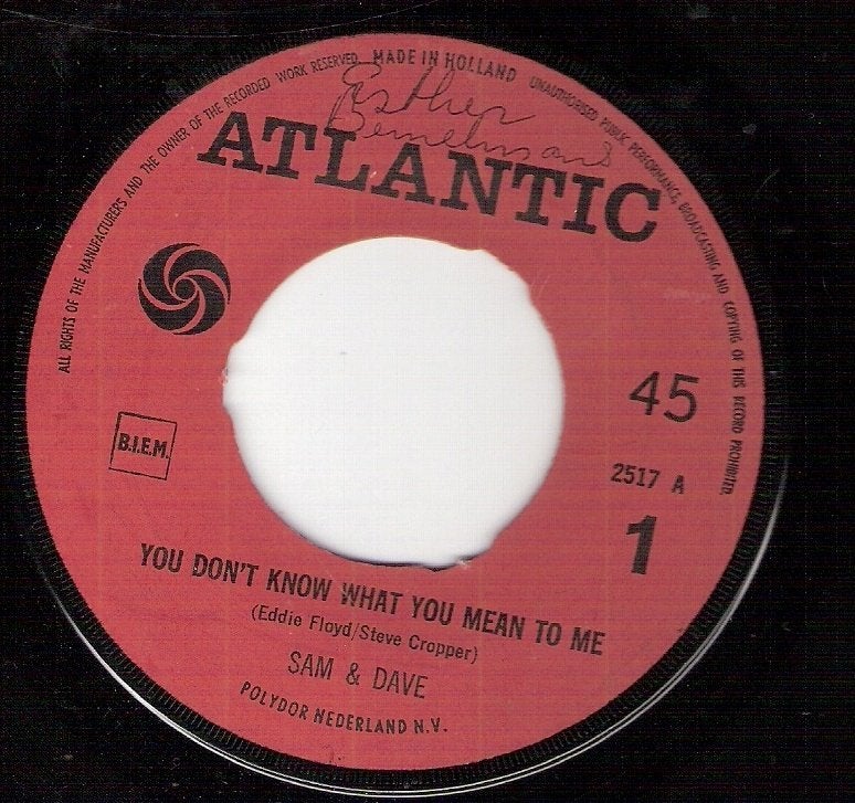 Sam And Dave - You Don't Know What You Mean To Me/ 1969 SOUL, Cd's en Dvd's, Ophalen, Gebruikt