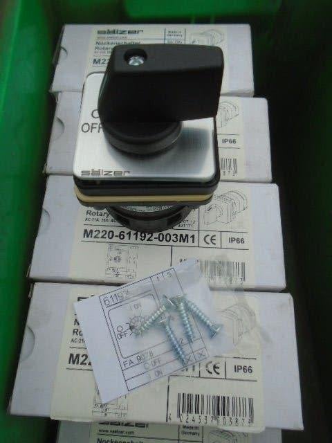 #04091 Salzer werkschakelaar inbouw., Ophalen of Verzenden, Nieuw