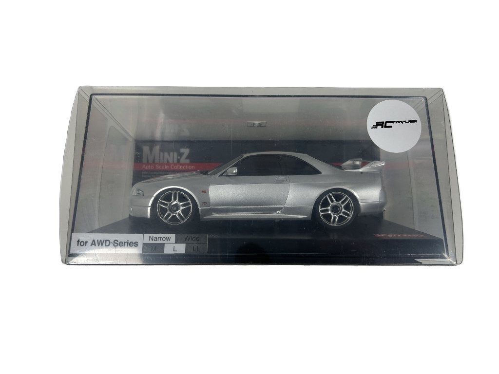 Kyosho Autoscale Mini-Z Skyline GT-R R33 V-Spec Silver, Hobby en Vrije tijd, Ophalen of Verzenden, Nieuw, Overige schalen, Auto onroad