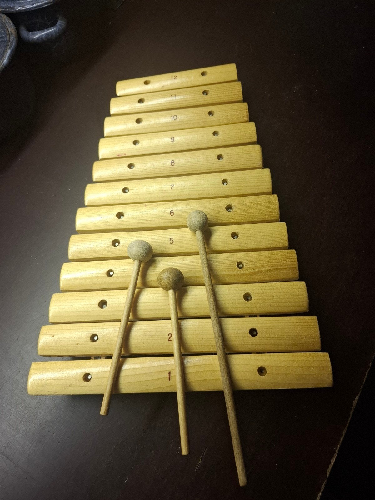 Houten xylofoon met 3 stokken, Ophalen of Verzenden, Gebruikt