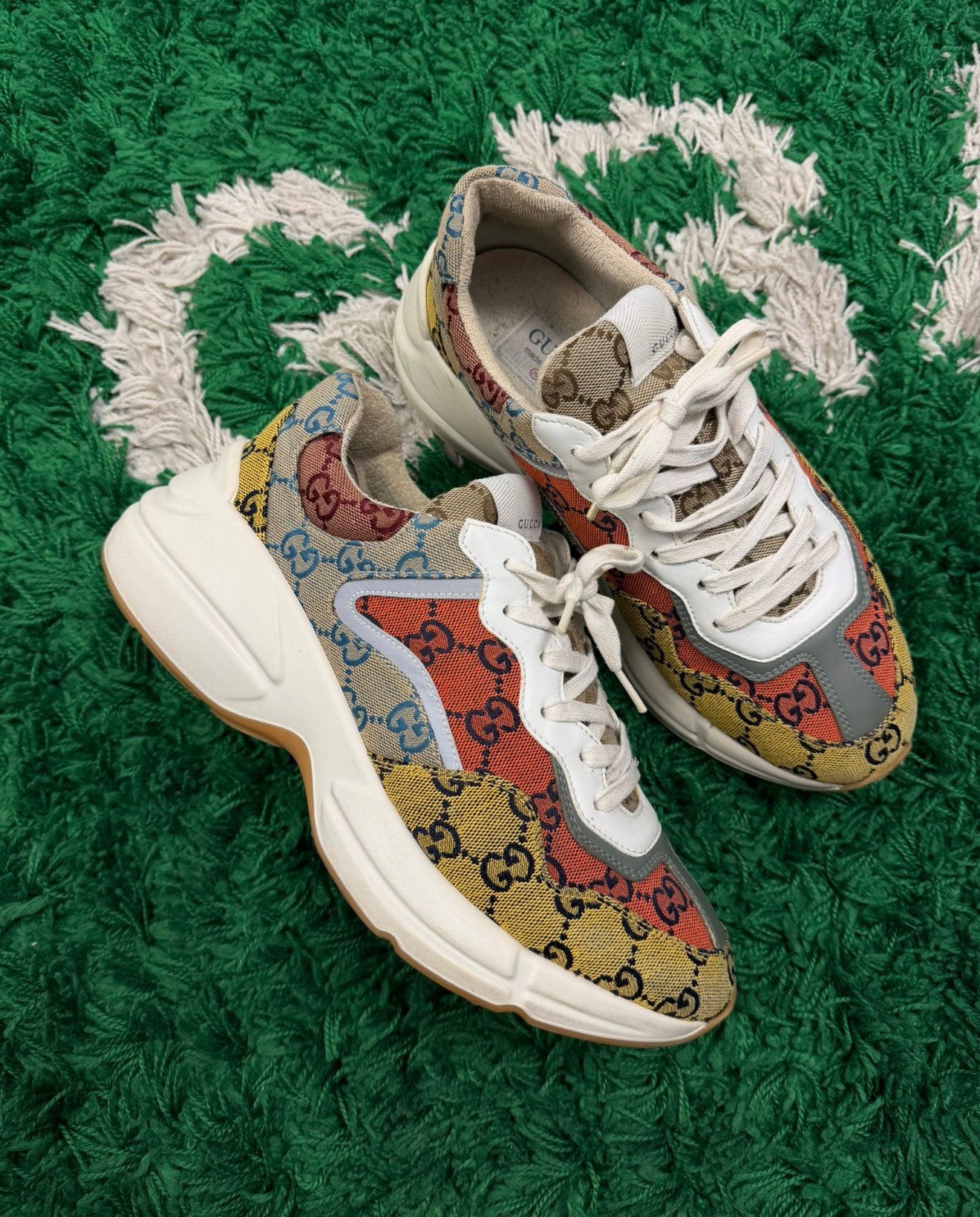 Originele Gucci Rhyton 'GG Multi Orange' Sneakers maat 42, Overige kleuren, Ophalen of Verzenden, Sneakers of Gympen, Zo goed als nieuw
