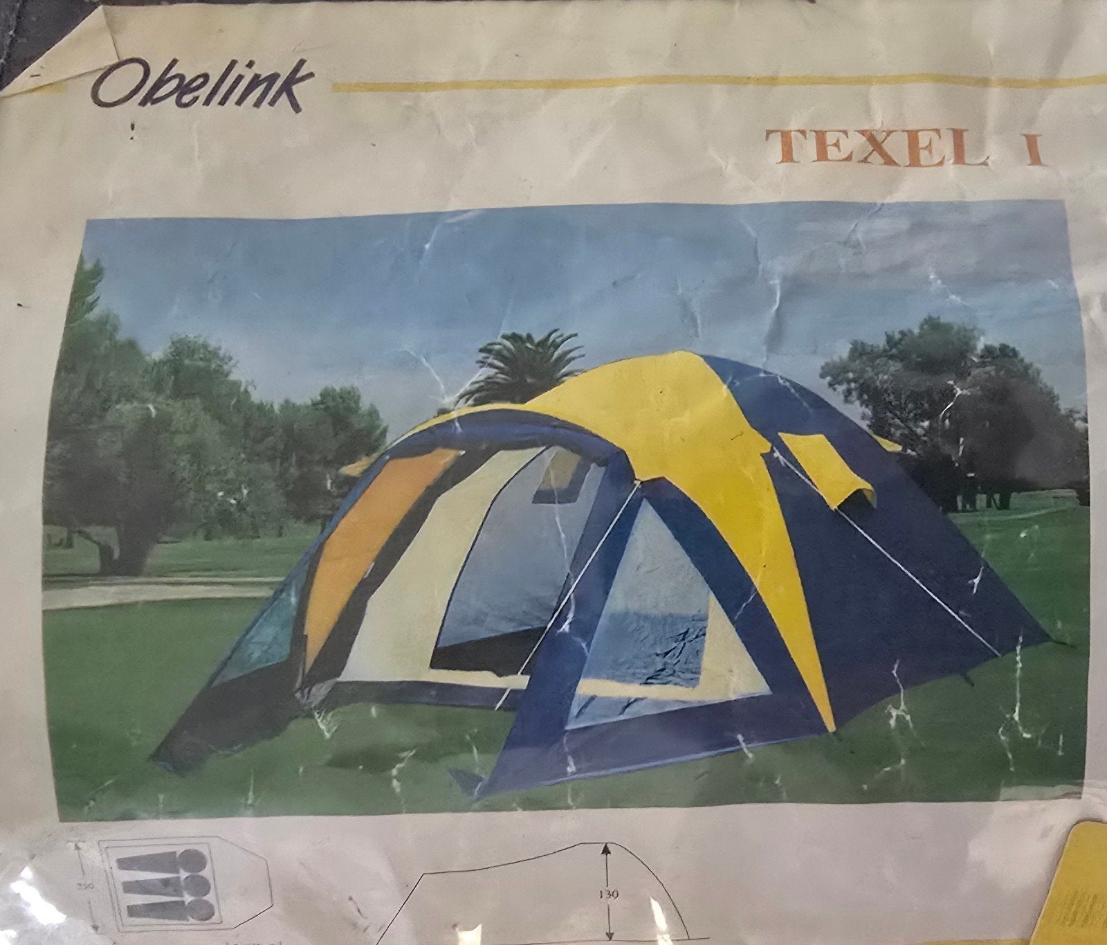Obelink Texel 1 -  3-persoons tent met luifel, Ophalen of Verzenden, Gebruikt, Tot en met 3