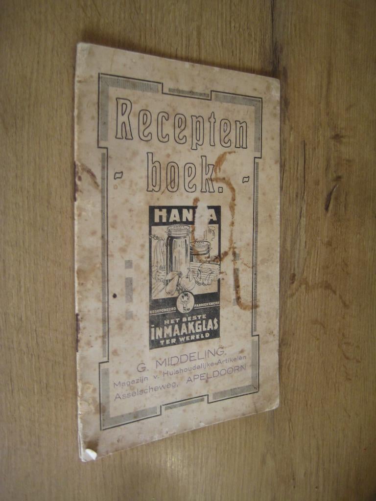 receptenboek HANNA-conservenglas (zeldzaam), Ophalen of Verzenden, Gelezen