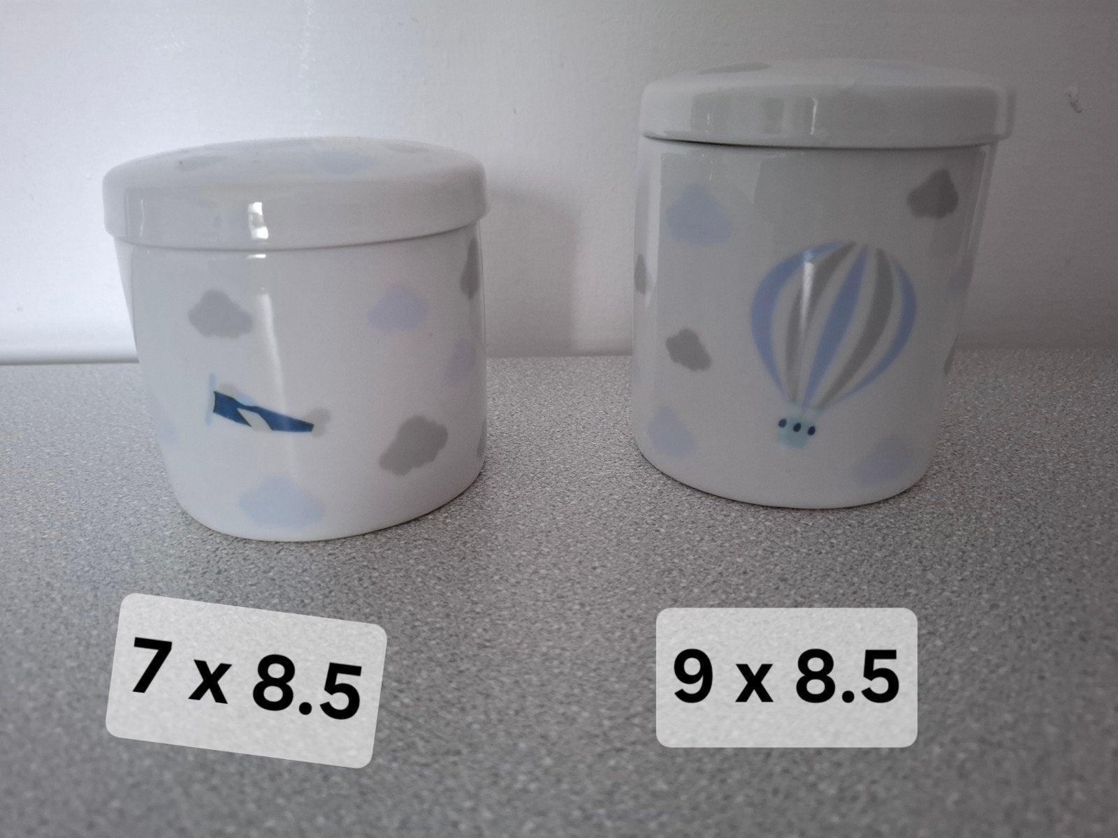 Set van 2 baby opbergpotjes met deksel, Kinderen en Baby's, Ophalen of Verzenden, Zo goed als nieuw