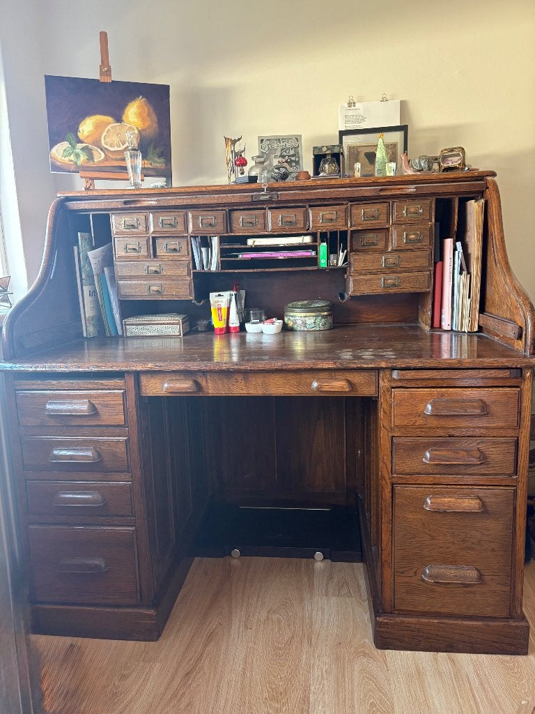 Antiek rolluik Bureau, Huis en Inrichting, Ophalen, Gebruikt