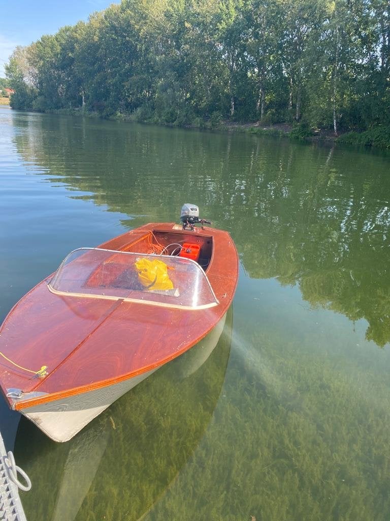 Klassieke boot incl trailer en Mariner 15pk buitenboordmotor, Ophalen, Overige merken, Gebruikt, 15 pk