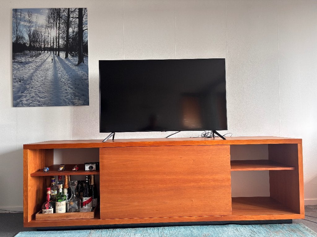Handgemaakt uniek TV-meubel, dressoir, of sidetable, Ophalen, Gebruikt, Modern, Dutch Design, Handgemaakt, Scandinavisch, 200 cm of meer