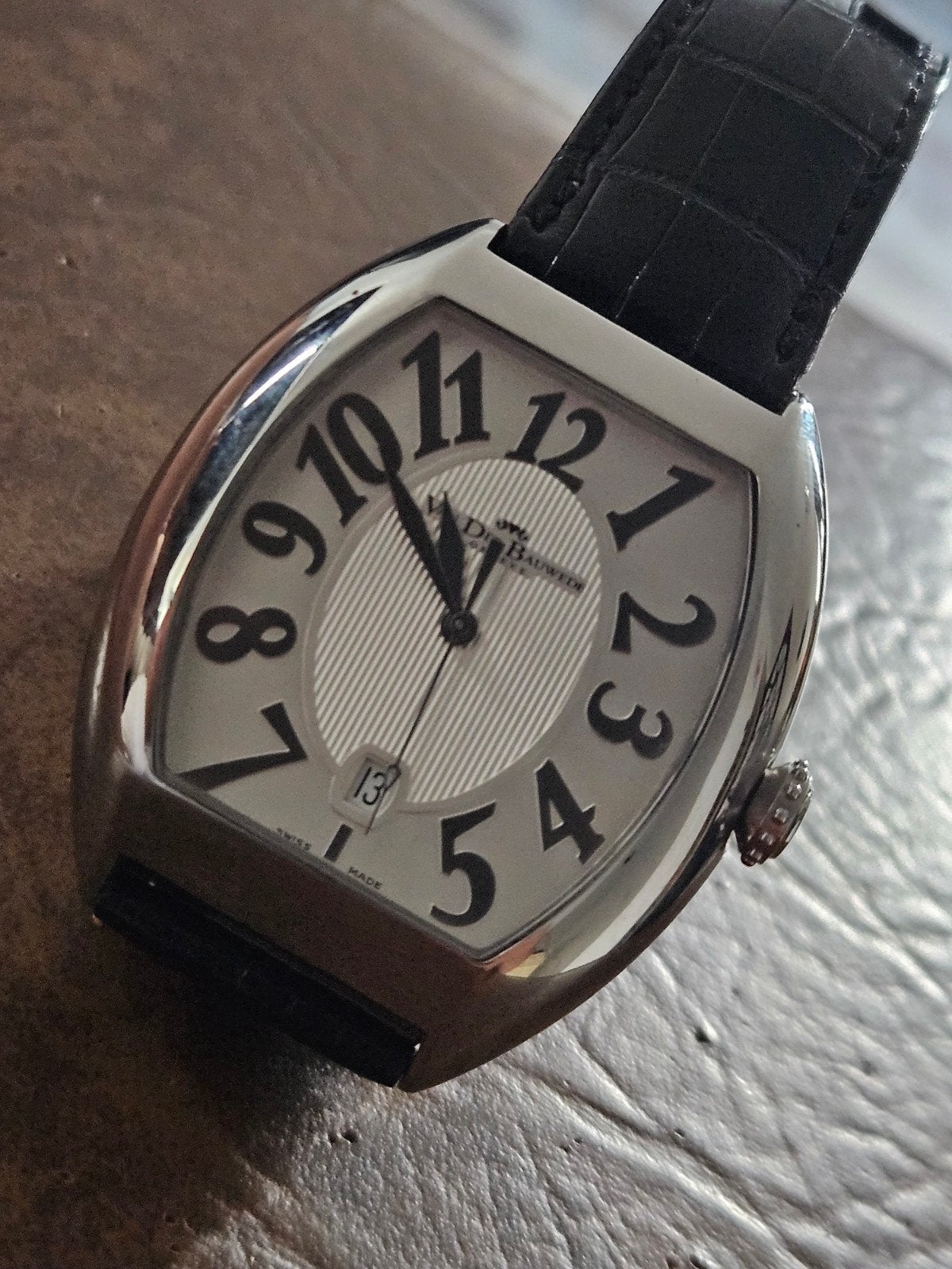 Van der Bauwede Genève Magnum Caliber 75 Horloge, Ophalen of Verzenden, Staal, Polshorloge, Overige merken