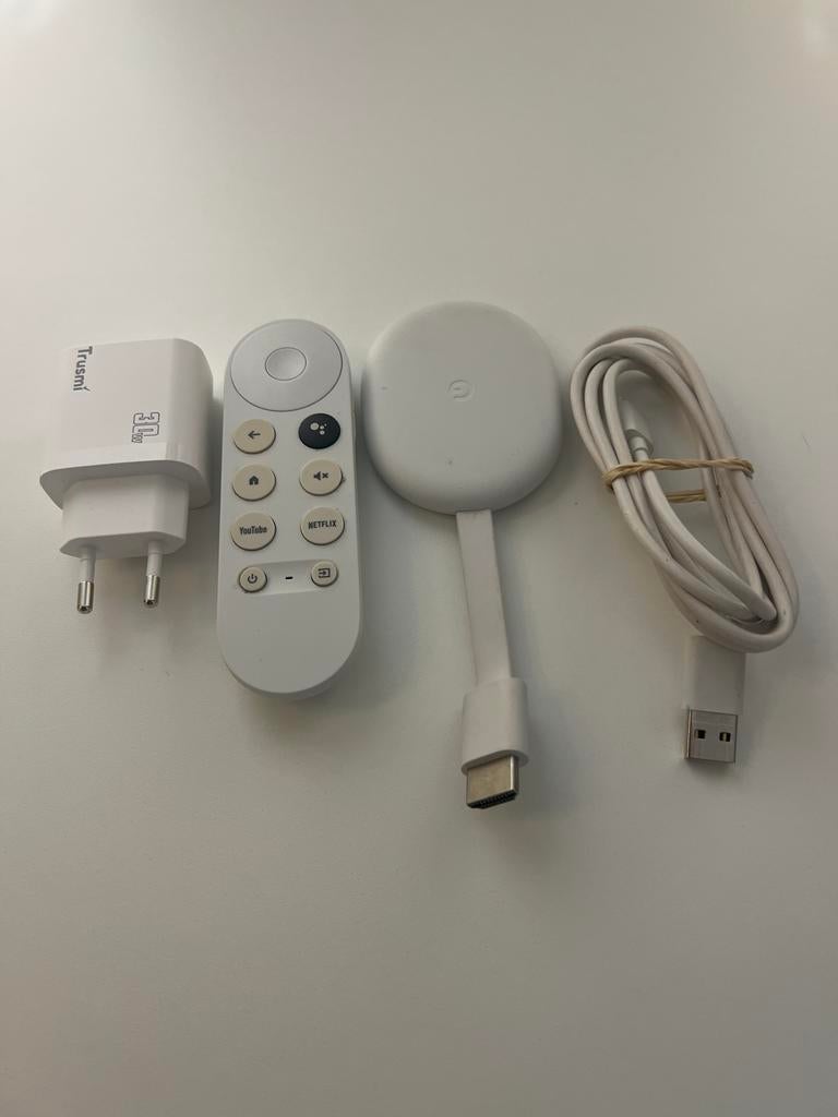 Google Chromecast met Google TV (HD) - Wit, N, N, Ophalen of Verzenden, Zo goed als nieuw