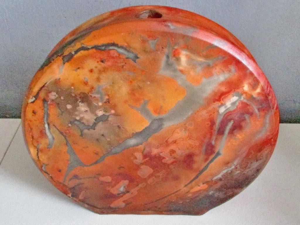 Grote vintage Ardine Spitters vaas studio ronde keramiek, Ophalen of Verzenden