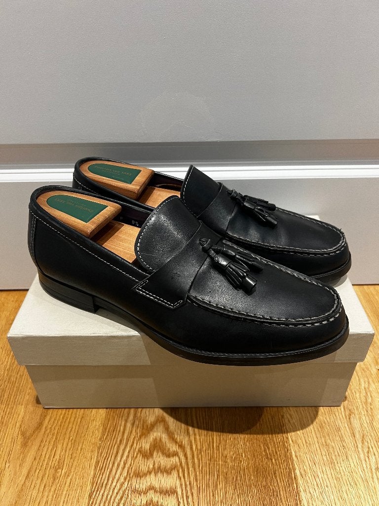 Santoni Tassel Loafer | 44 / UK 9.5 | (442), Loafers, Verzenden, Zwart, Zo goed als nieuw