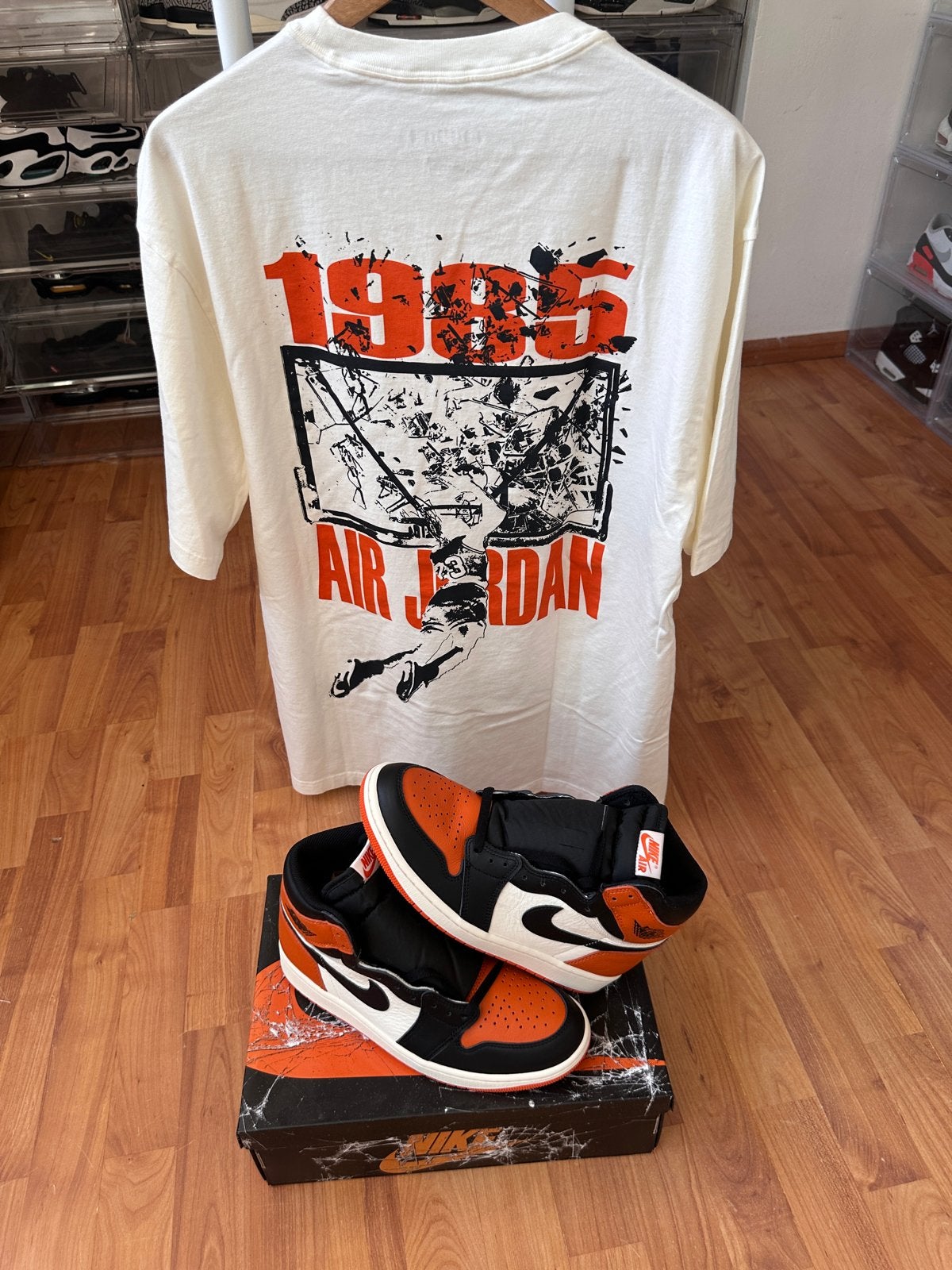 Jordan Brooklyn AJ 1 Shattered Backboard, Ophalen of Verzenden, Nieuw, Maat 52/54 (L), Meerkleurig