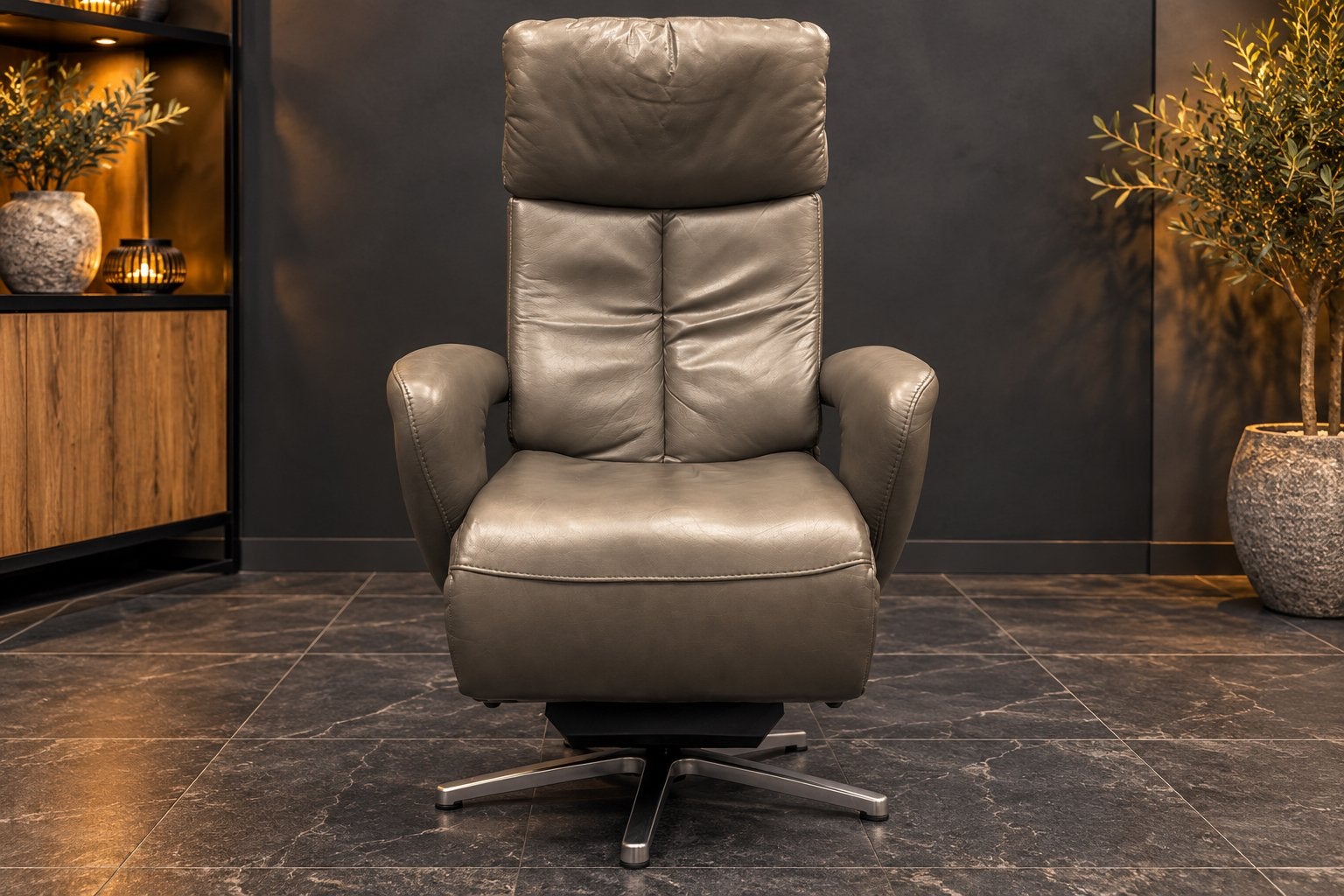 Sta op stoel Hukla + Relax Echt Leder