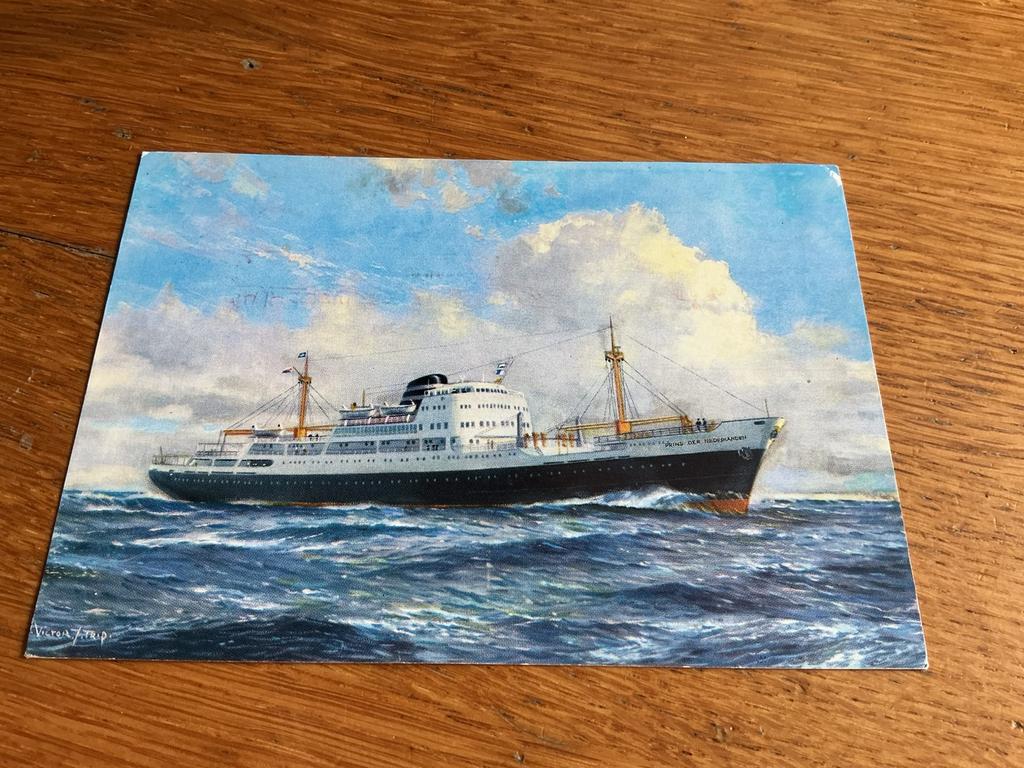 S611 MS PRINS DER NEDERLANDEN KNSM, Ophalen of Verzenden, Zo goed als nieuw, Kaart, Foto of Prent