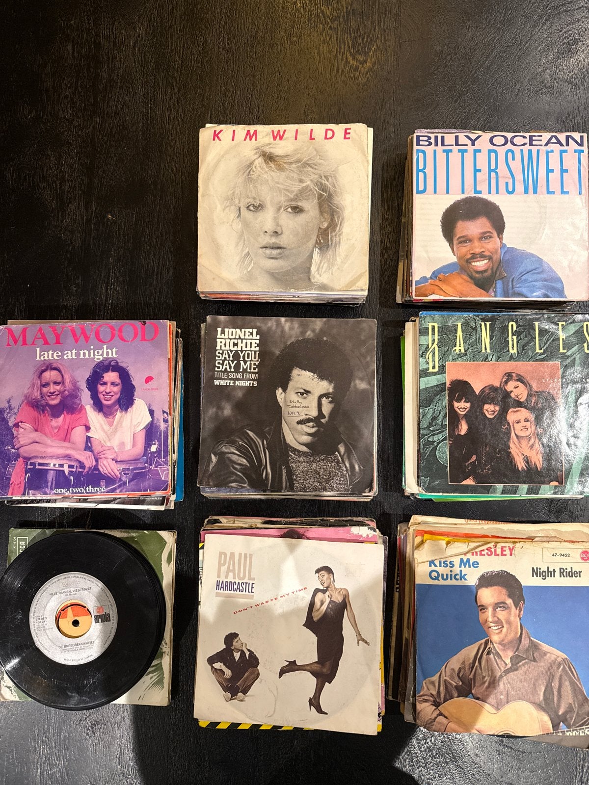Partij vinyl singles - 200 stuks, Ophalen, Gebruikt, 7 inch, Pop