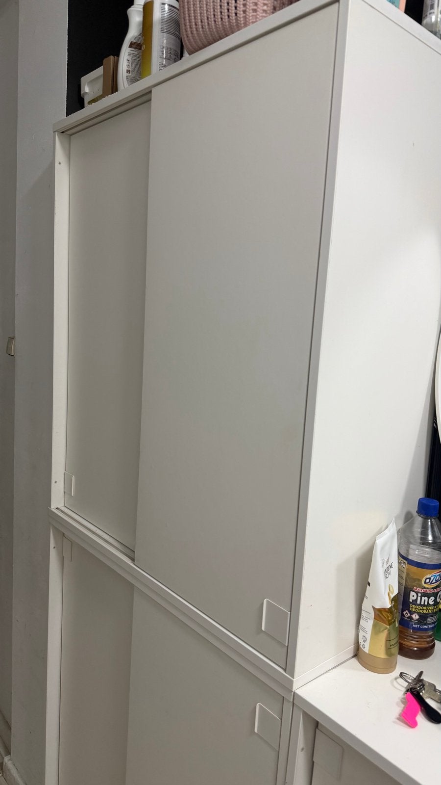 Witte Schoenenkast met Schuifdeuren, Ophalen, Gebruikt