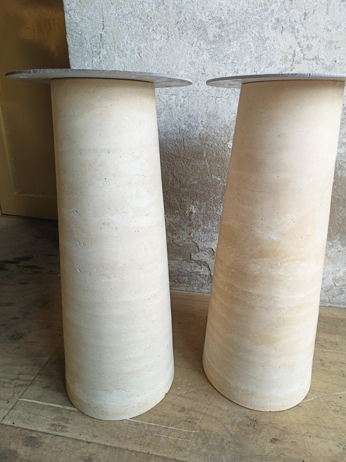 Natuursteen tafelpoten, Ophalen, Minder dan 50 cm, 50 tot 100 cm, Rond