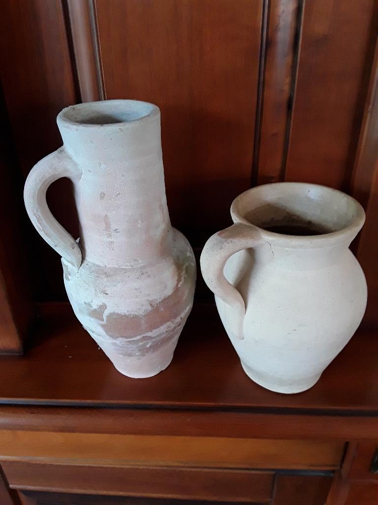 vintage terracotta vazen/kruiken. amfoor, Ophalen of Verzenden