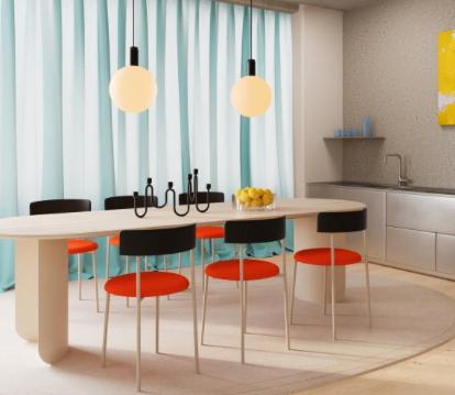 FÉST Plateau eettafel 280x95 sand Beige | Van €2149, nu, Fést Amsterdam, Fést Amsterdam, Rechthoekig, Fést Amsterdam