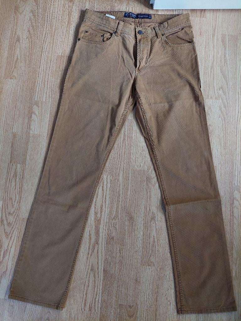 Canda broek, Caramelkleur - Maat 33-34, Kleding | Heren, Bruin, Maat 48/50 (M), Ophalen of Verzenden, Zo goed als nieuw