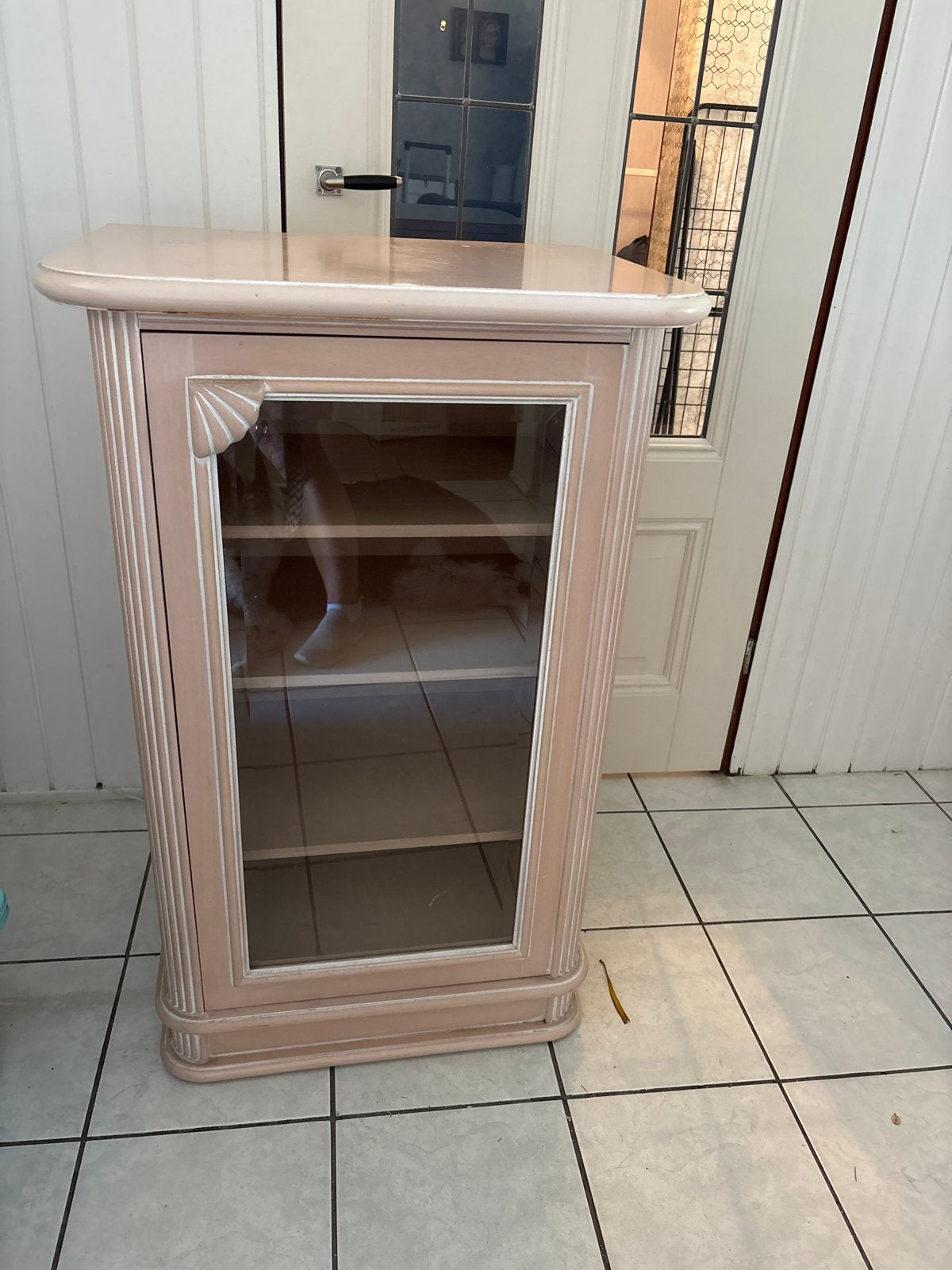 Vitrinekastje met verlichting, Huis en Inrichting, Kasten | Vitrinekasten, Ophalen, Minder dan 50 cm, Gebruikt, 100 tot 150 cm