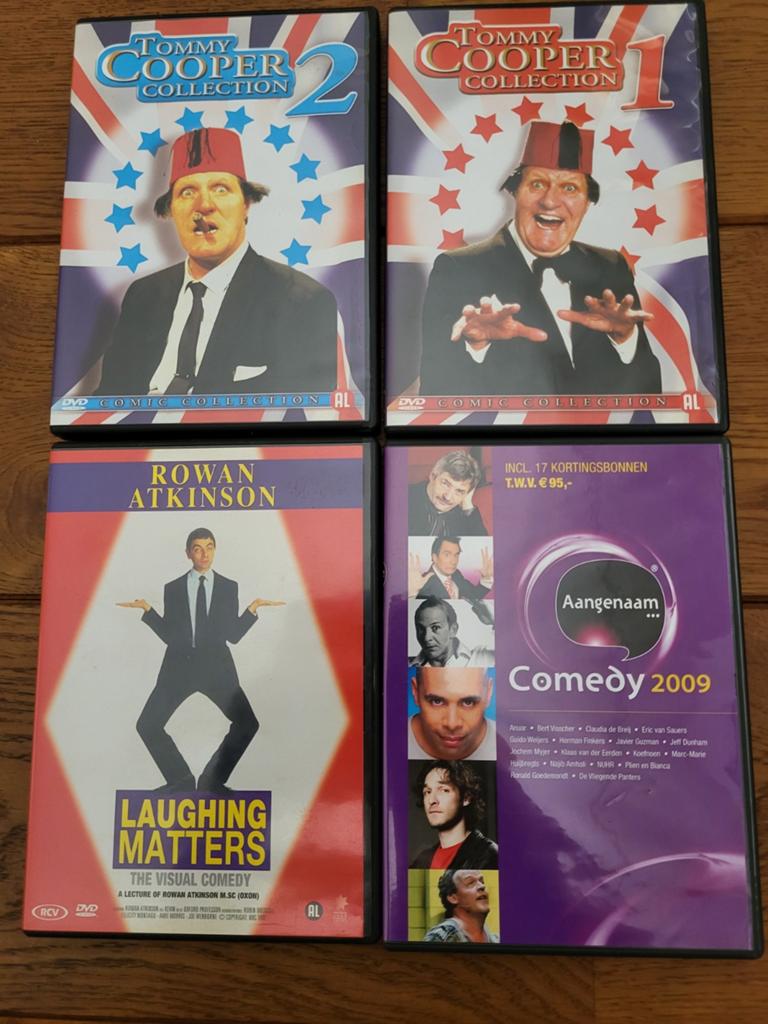 4x dvd, humor, Cd's en Dvd's, Cd's | Humor en Cabaret, Ophalen of Verzenden, Zo goed als nieuw