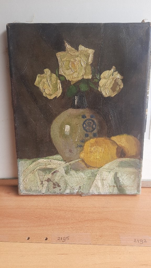 Mooi stilleven Willem Wiegmans circa 1930 - 1940, Antiek en Kunst, Kunst | Schilderijen | Klassiek, Acrylverf, Nederlandse school