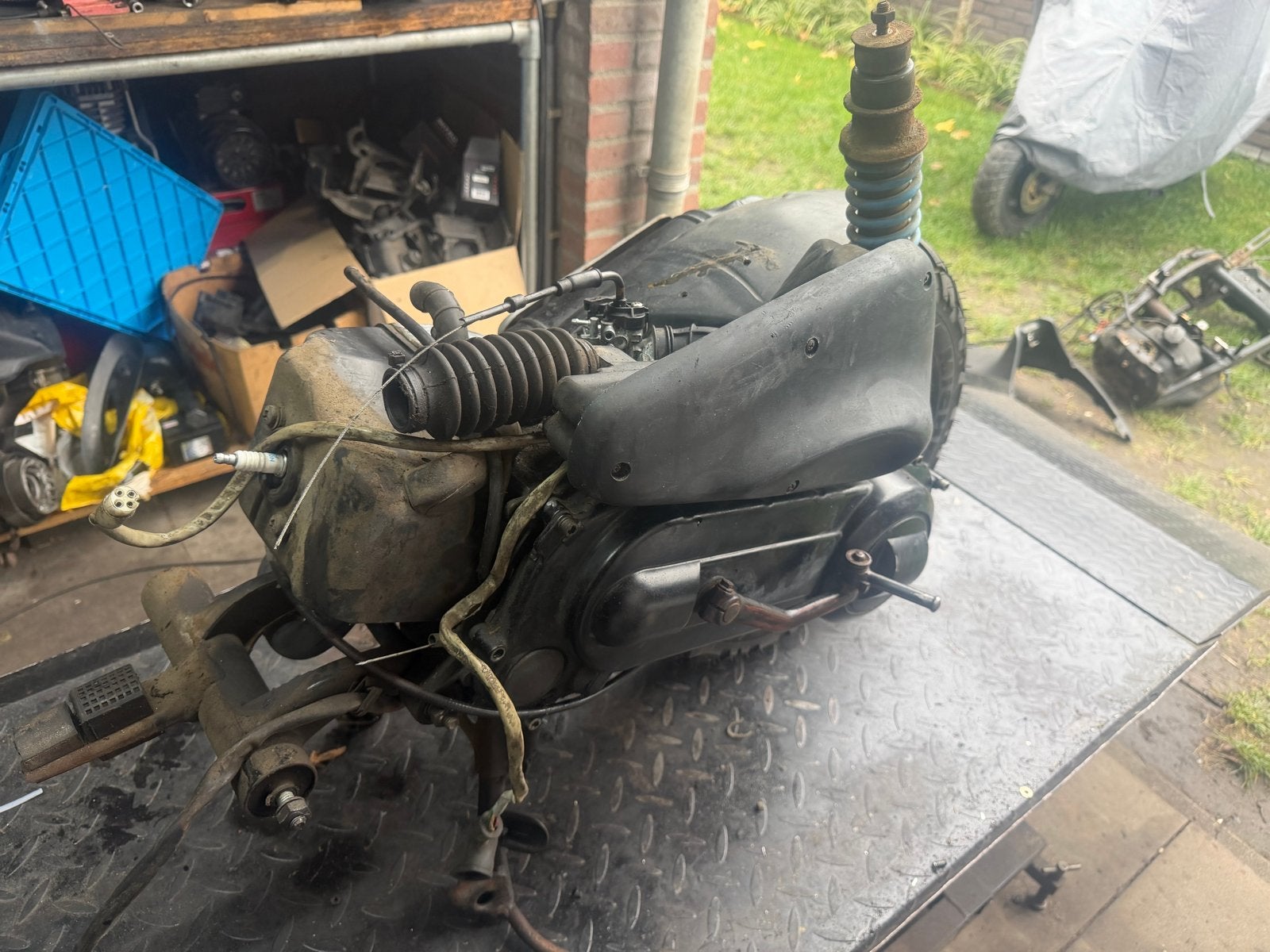 Piaggio Typhoon blok 50cc 2T | Carburateur + uitlaat + velg, Ophalen, Gebruikt, Blok, Piaggio