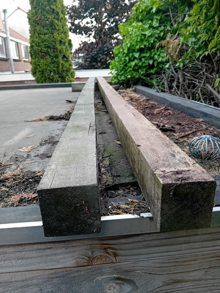 Gebruikte houten balken voor diverse projecten, Doe-het-zelf en Verbouw, Hout en Planken, Ophalen of Verzenden, Zo goed als nieuw