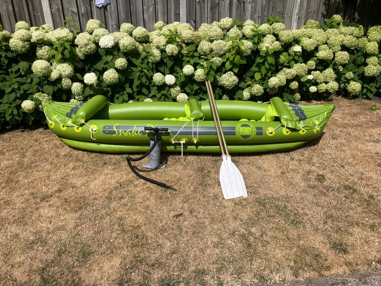 Opblaasbare 2 pers kayak, Watersport en Boten, Kano's, Ophalen, Zo goed als nieuw, Twee personen, Kajak
