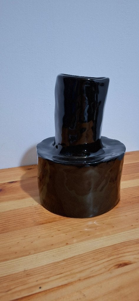 Serax vazen, Ophalen, Zo goed als nieuw, Zwart, 20 cm