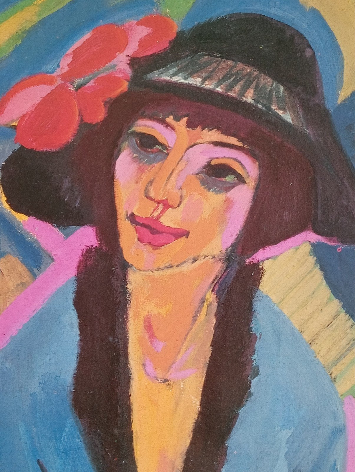 Ernst Ludwig Kirchner portret print, Ophalen of Verzenden