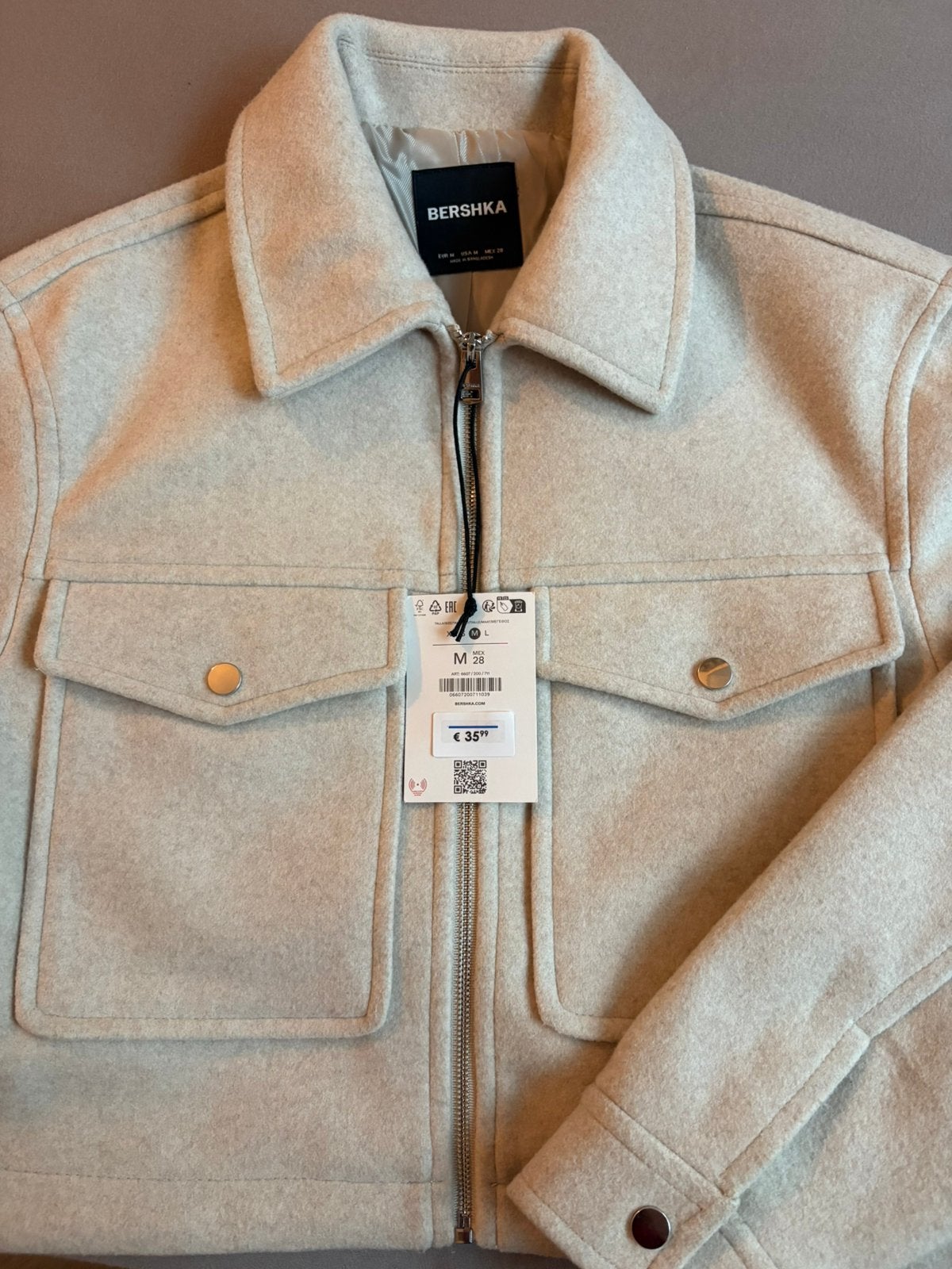 bershka jasje, Ophalen of Verzenden, Nieuw, Maat 48/50 (M), Beige