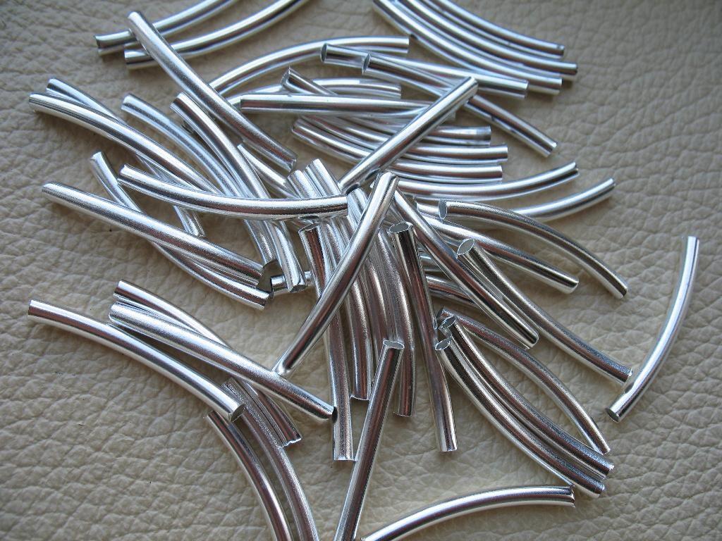 2009/ partij verzilverde licht metalen buisjes kralen, Ophalen of Verzenden, Nieuw, Kraal