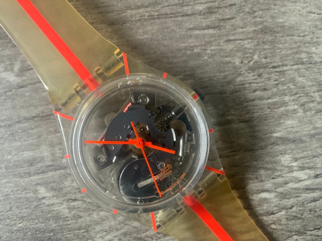Rare Vintage Swatch Herenhorloge NRGTIK GK343 Watch Horloge, Ophalen of Verzenden, Zo goed als nieuw, Kunststof, Swatch