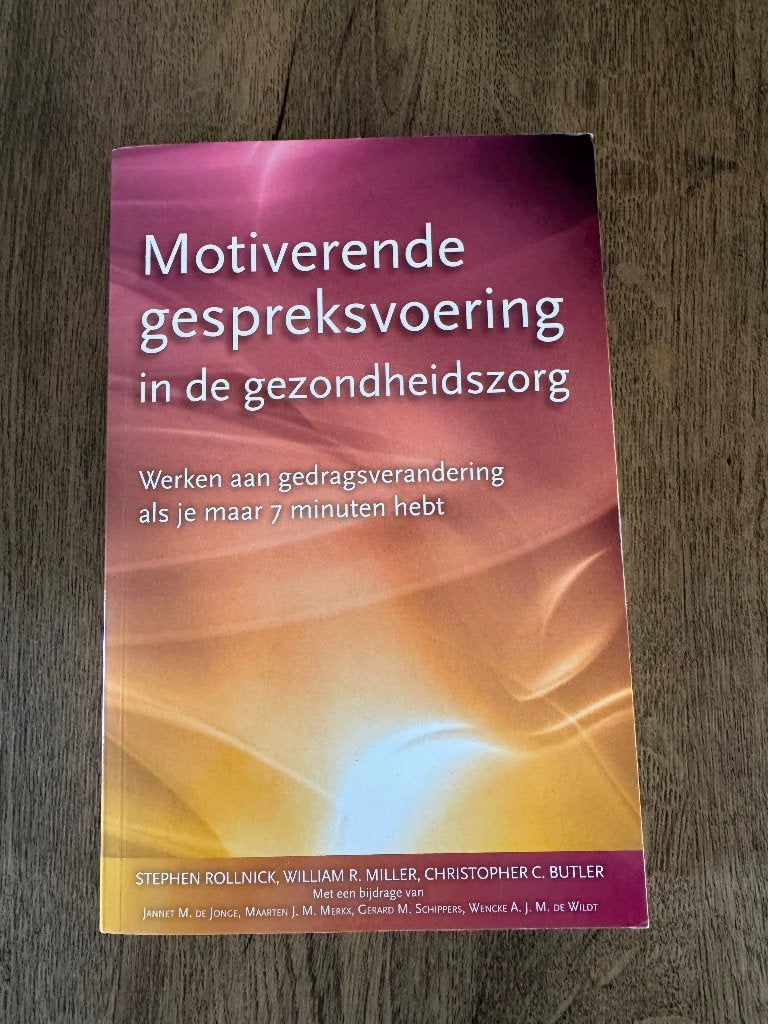 Motiverende gespreksvoering in de gezondheidszorg, Boeken, Ophalen of Verzenden, Zo goed als nieuw, Overige niveaus