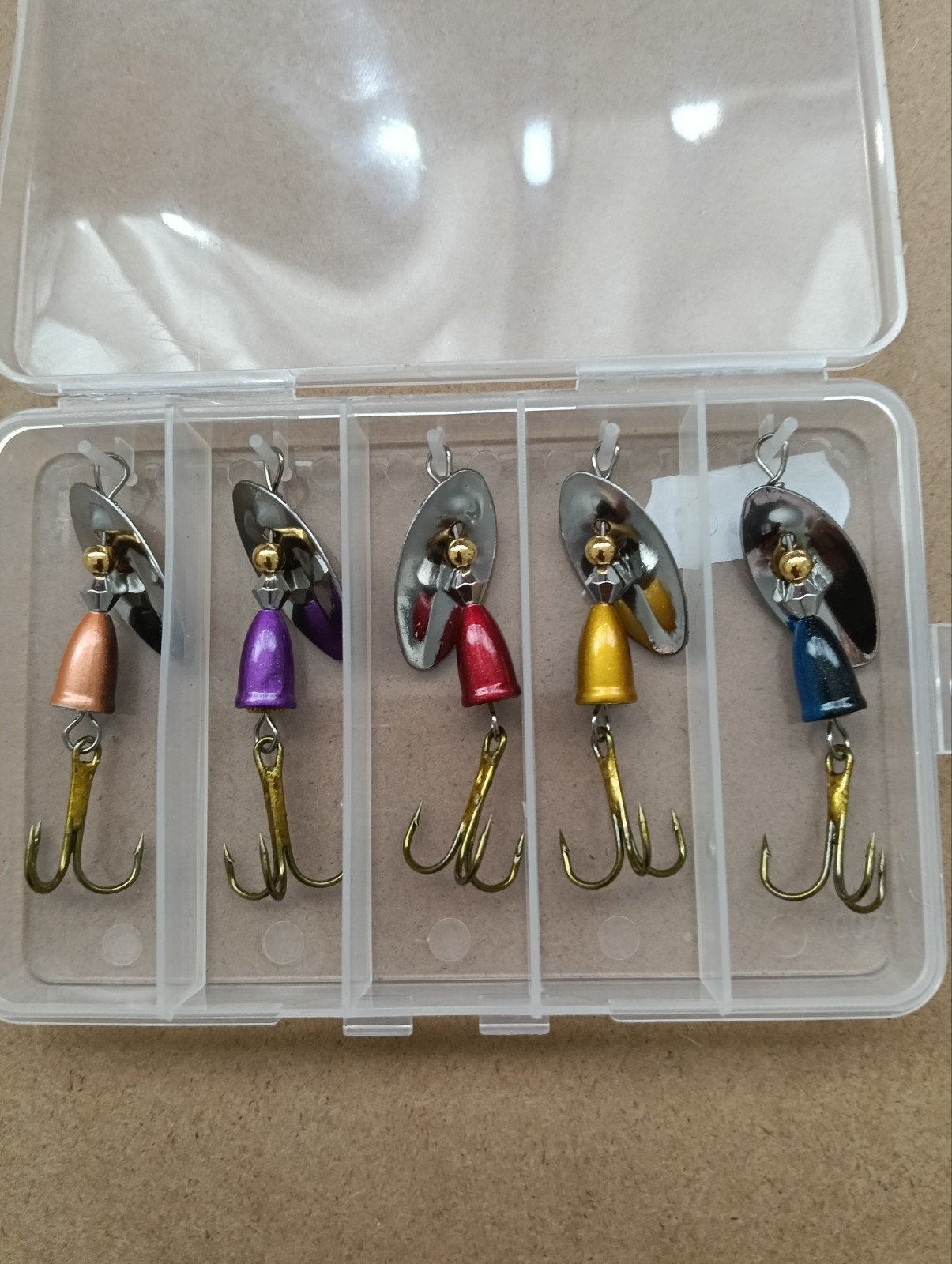 5 Spinners Lokaas 6cm 3g voor Baars en Forel, Verzenden, Nieuw, Kunstaas