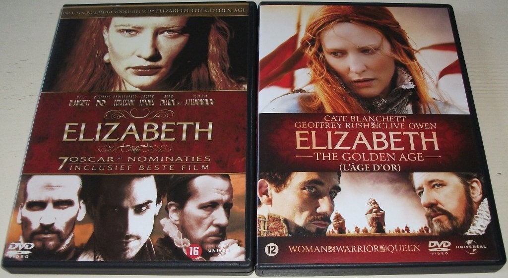 Dvd *** ELIZABETH *** Deel 1 + 2, Cd's en Dvd's, Dvd's | Drama, Zo goed als nieuw, Historisch of Kostuumdrama, Vanaf 12 jaar, Engels