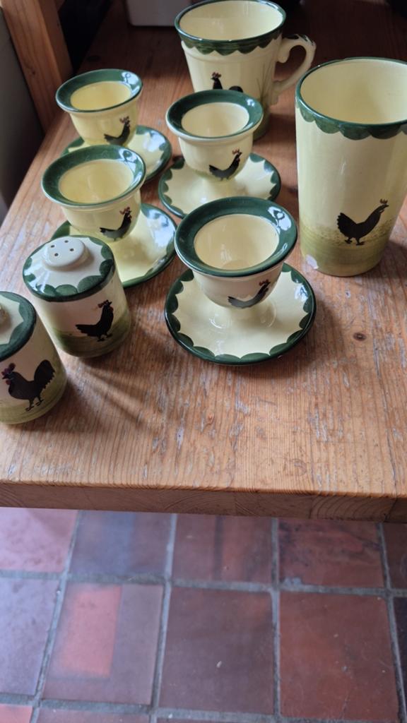 Kip en haan servies, Huis en Inrichting, Keuken | Servies, Gebruikt, Overige typen, Ophalen of Verzenden, Overige stijlen