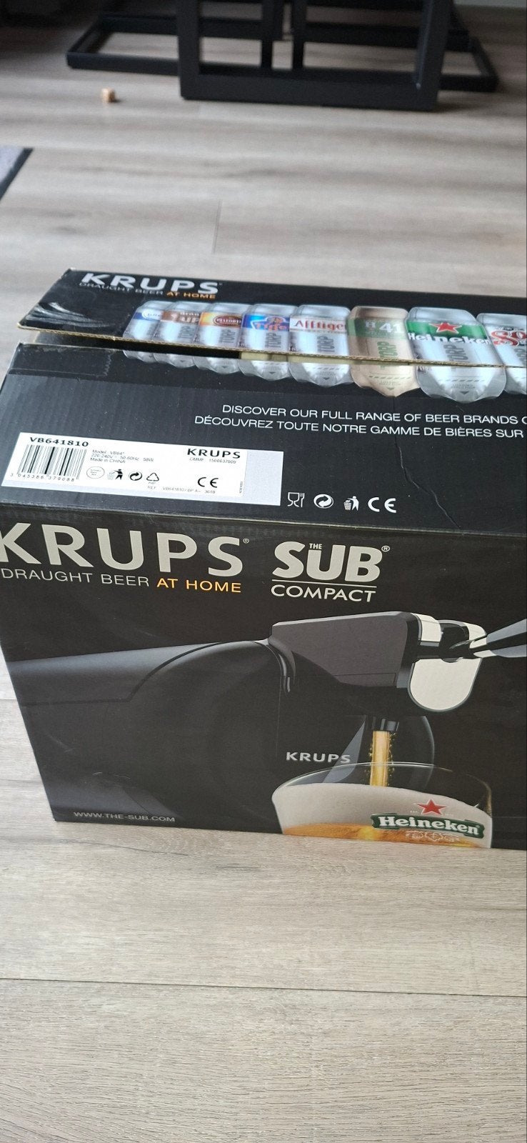 Krups The Sub Compact thuistap voor bier, Ophalen, Gebruikt, Krups