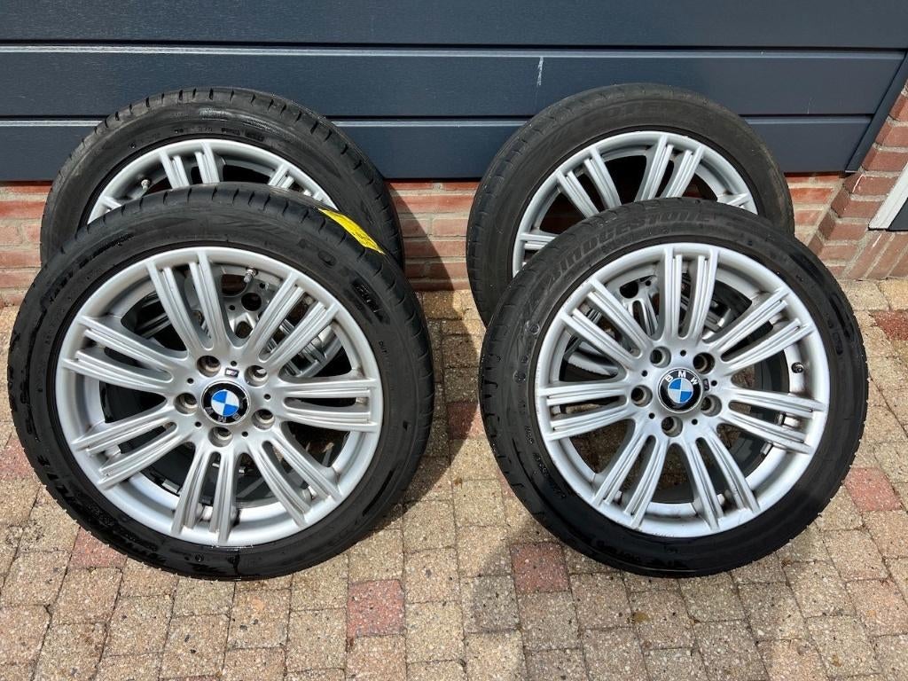 LM velgen BMW met zomerbanden, Auto-onderdelen, Banden en Velgen, Ophalen, Gebruikt, Velg(en), 17 inch